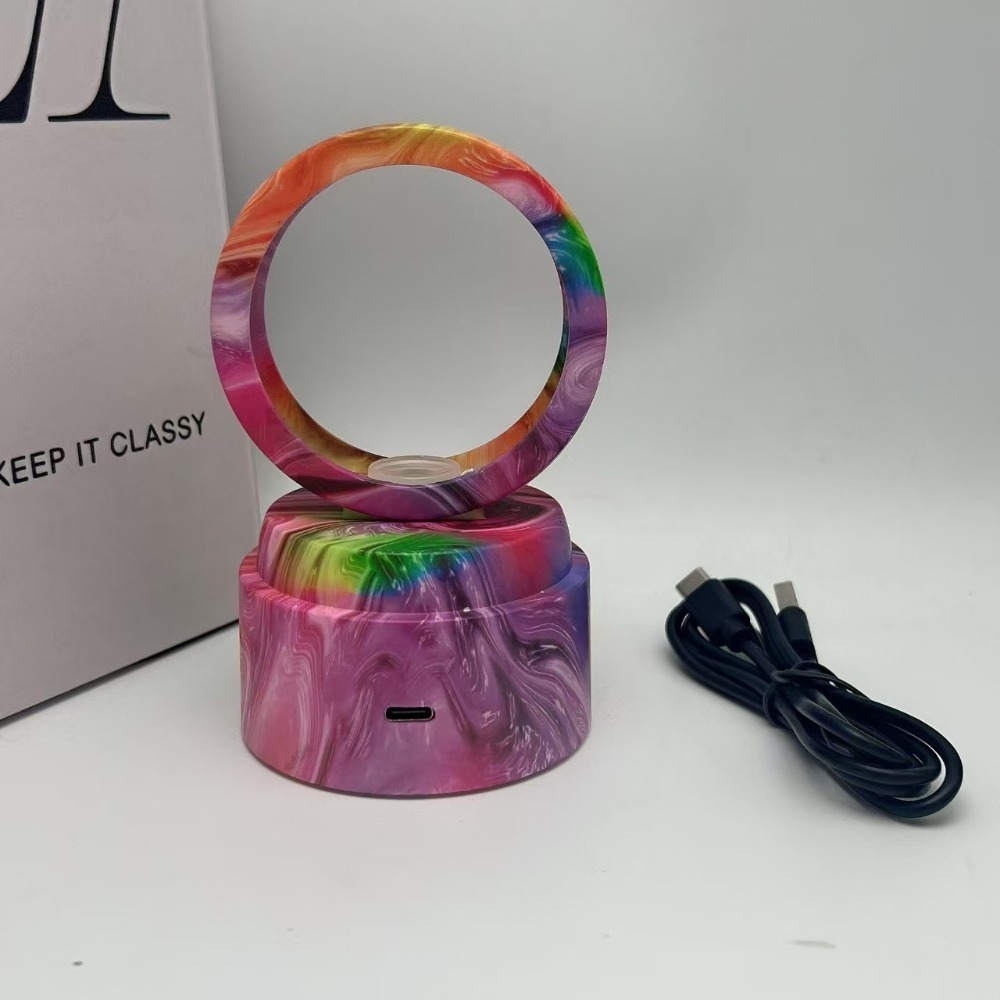 ❄️現貨❄️自動旋轉木質燈水晶球底座 水晶球底座 球托 手工藝品支架 底座 燈座 水晶球底托 USB水晶球底座 水晶球支-規格圖4