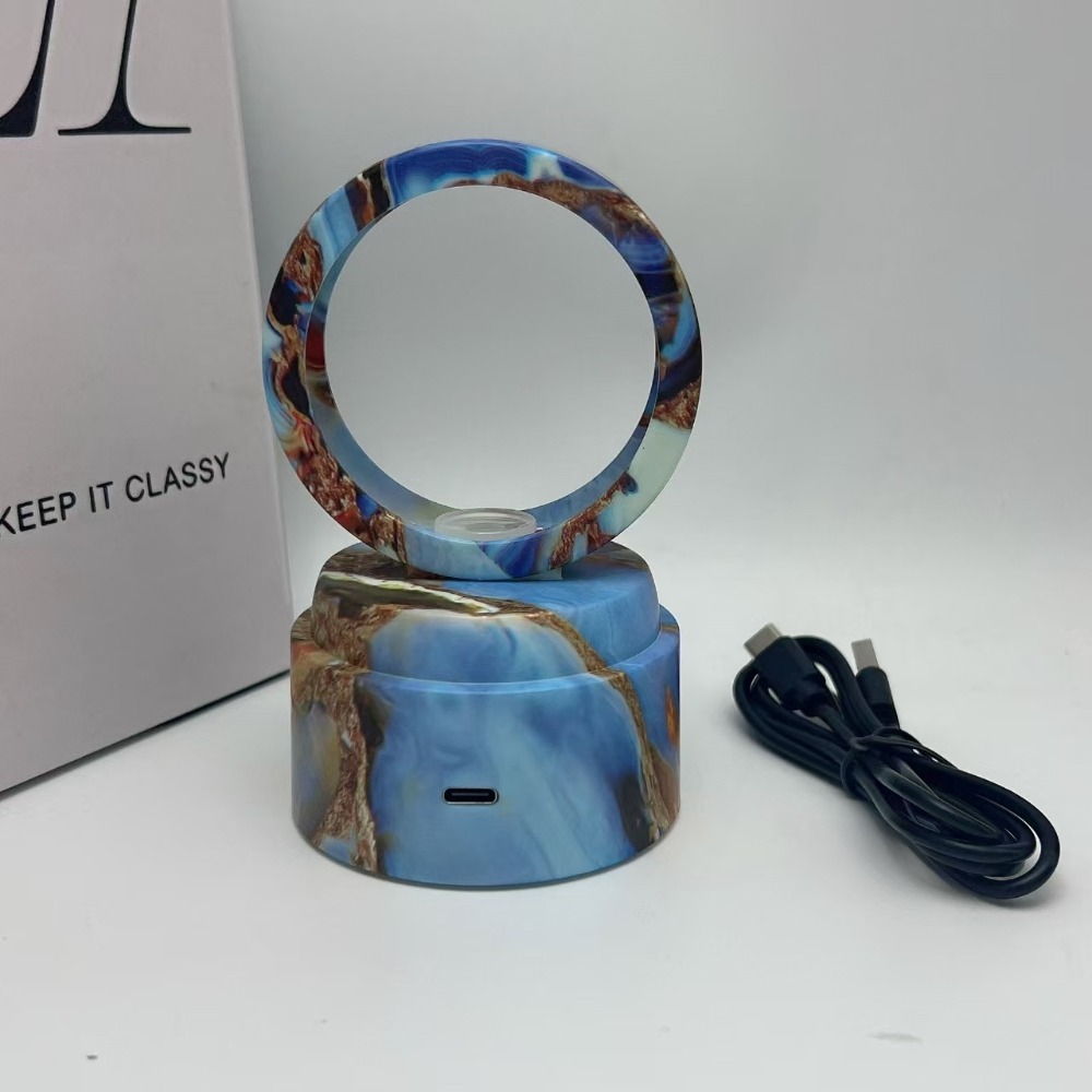 ❄️現貨❄️自動旋轉木質燈水晶球底座 水晶球底座 球托 手工藝品支架 底座 燈座 水晶球底托 USB水晶球底座 水晶球支-規格圖4