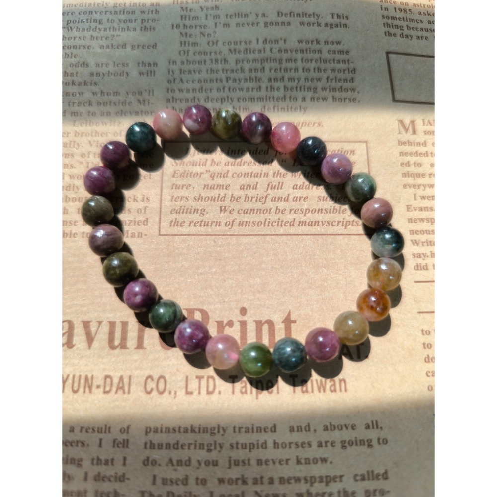 ❄️現貨❄️天然老礦碧璽手串 碧璽 彩虹碧璽 西瓜碧璽  碧璽手鍊 電氣石 旺夫石 多彩碧璽 彩碧璽 手珠 手串 手-細節圖3