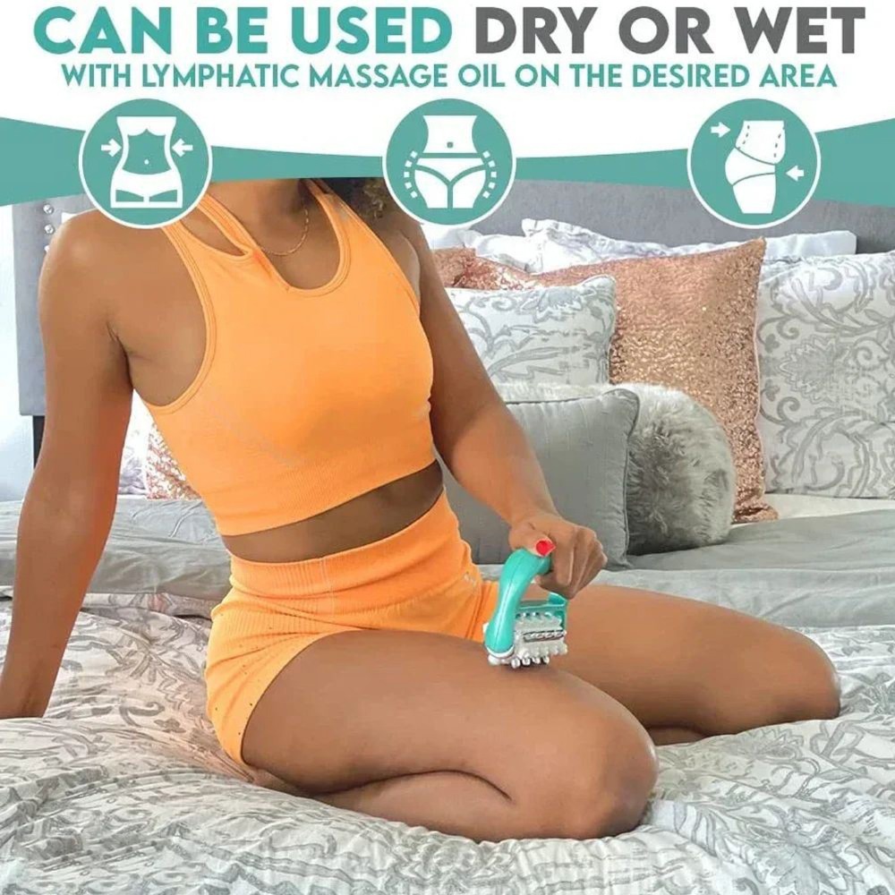 ❄️預購❄️手持小滾輪腿部按摩器滾輪手動肩頸椎腰部背部推脂經絡疏通按摩器手動按摩器疏通筋絡按摩滾珠瘦腿神器- 幸福小舖💗 -