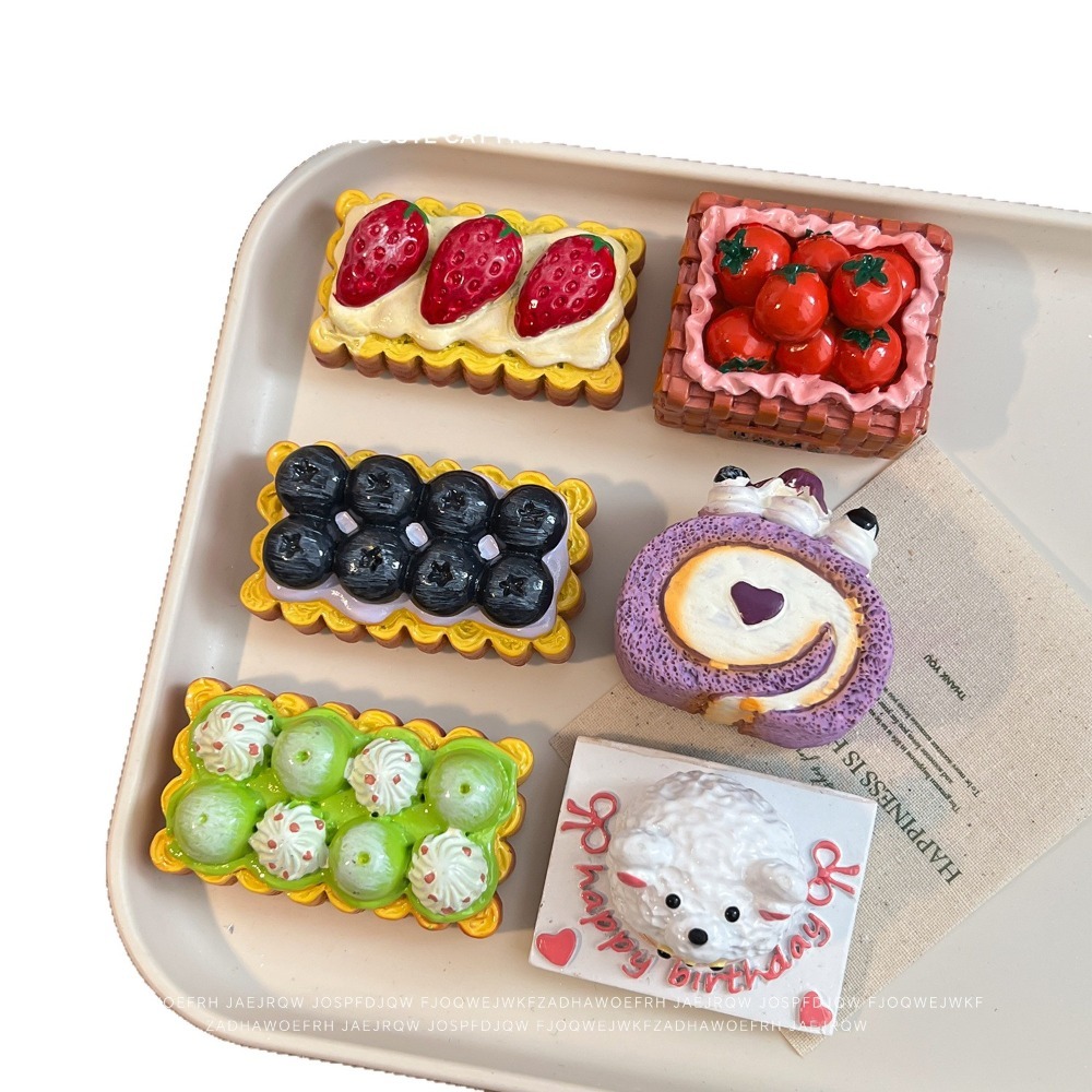 ❄️預購❄️甜點蛋糕磁吸冰箱貼紙 卡通蛋糕留言磁力貼 藍莓瑞士捲冰箱貼 創意造型冰箱貼 冰箱貼 可愛磁鐵 吸鐵 辦公室小-細節圖5