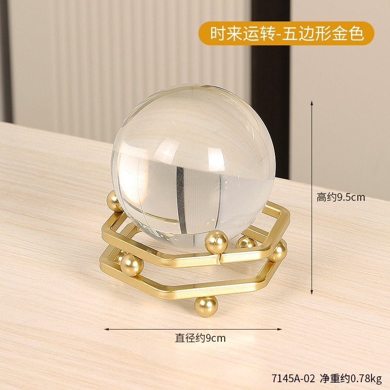❄️現貨❄️輕奢風水晶球底座 水時來運轉晶球支架 辦公室水晶球展示架 客廳水晶球展示架 水晶球展示架 水晶原石 底座-規格圖4