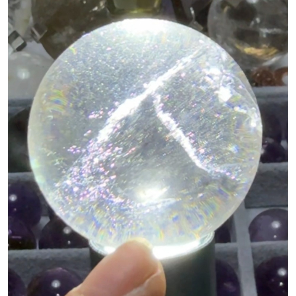 ❄️預購❄️天然人字意境白水晶球 白水晶擺飾 白水晶球 人字意境白水晶球 白水晶 水晶原礦 改運 消磁 擋煞 人字意境白-細節圖2
