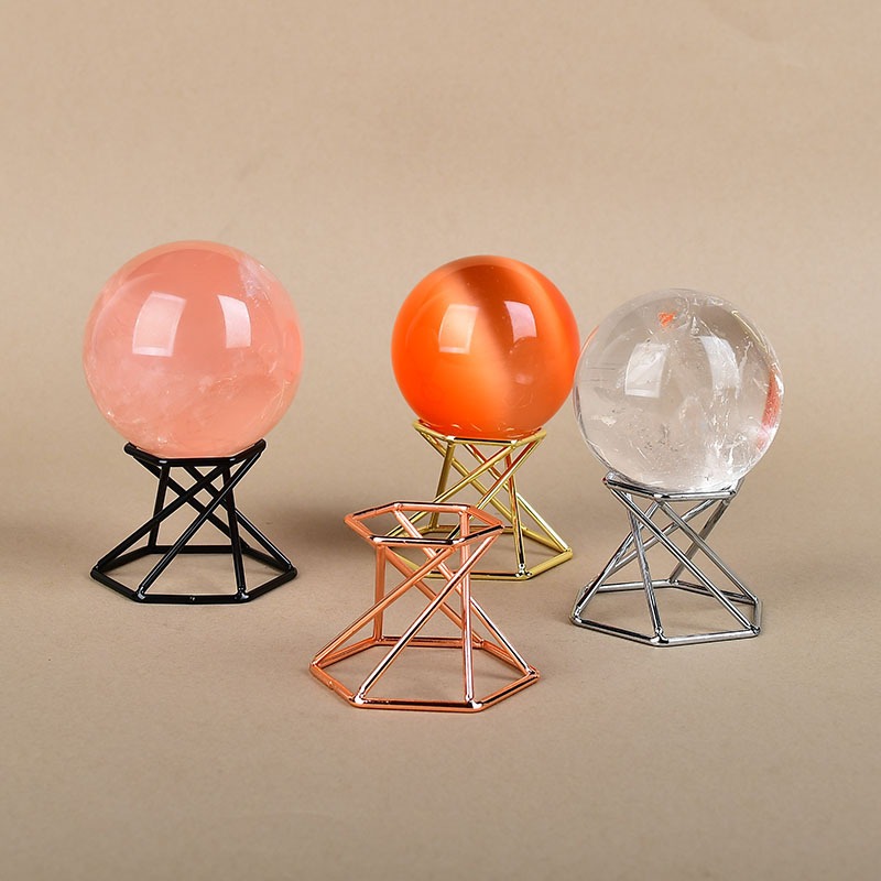 ❄️預購❄️六角形水晶球金屬底座 水晶球支架 水晶球底托 水晶球展示架 客廳水晶球展示架 水晶球展示架 水晶原石 底座-細節圖2