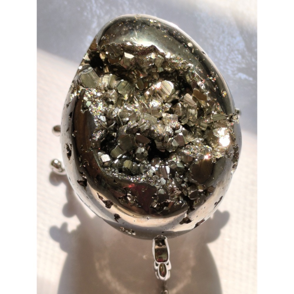 ❄️現貨❄️超閃黃鐵礦恐龍蛋 黃鐵礦開口笑  黃銅礦 黃鐵礦 擺飾 原礦擺飾 原礦 小擺飾 能量防護石 消除負能量 化煞-細節圖5