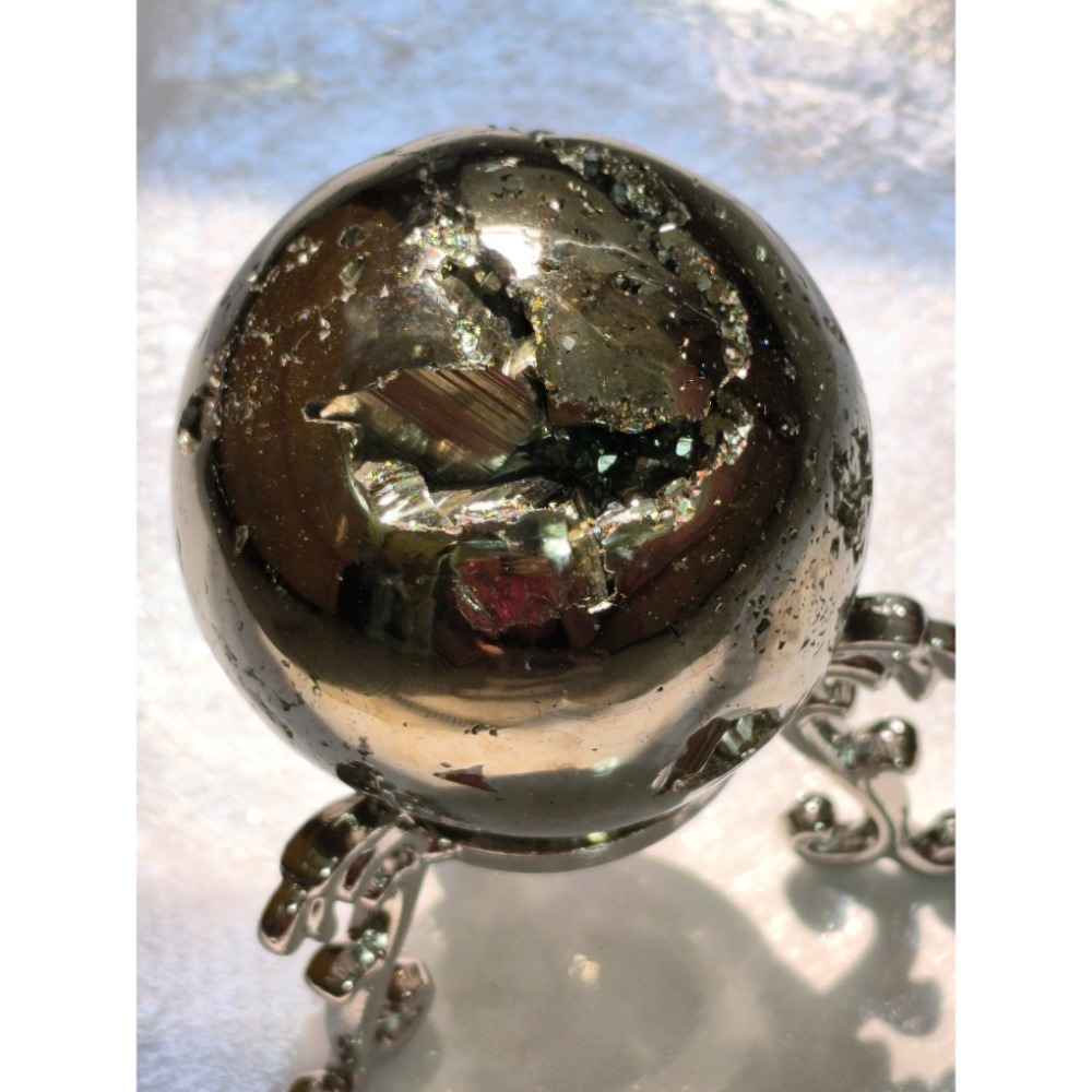 ❄️現貨❄️超閃黃鐵礦恐龍蛋 黃鐵礦開口笑  黃銅礦 黃鐵礦 擺飾 原礦擺飾 原礦 小擺飾 能量防護石 消除負能量 化煞-細節圖6