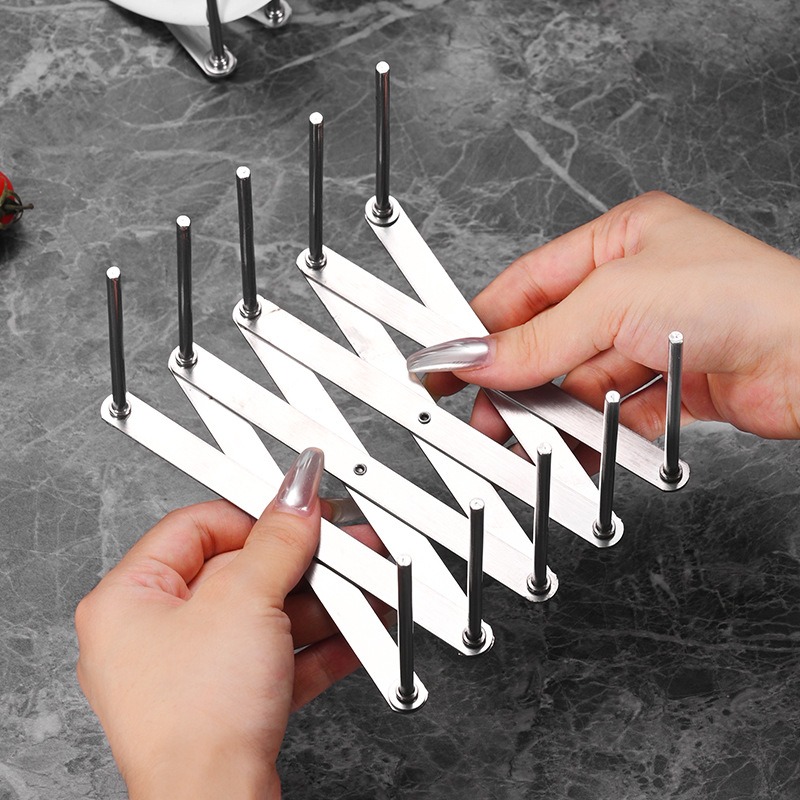 ❄️預購❄️不鏽鋼多功能碗碟置物架 可伸縮收納架 蒸籠可調整瀝水架 廚房碗盤架 不鏽鋼伸縮架 鍋蓋蓋 不鏽鋼碗盤架 砧板-細節圖3