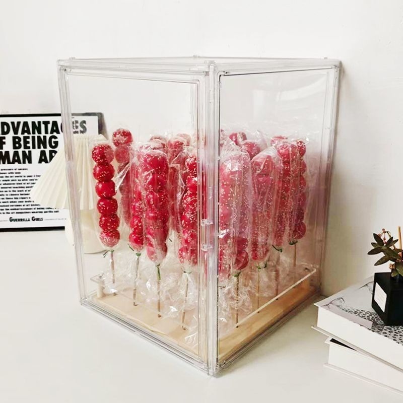 ❄️預購❄️平面款糖葫蘆展示架含防塵櫃 平面款棒棒糖展示架 帶透明防塵盒糖葫蘆展示架 棉花糖展示架 棒棒糖展示架 糖葫蘆-細節圖3