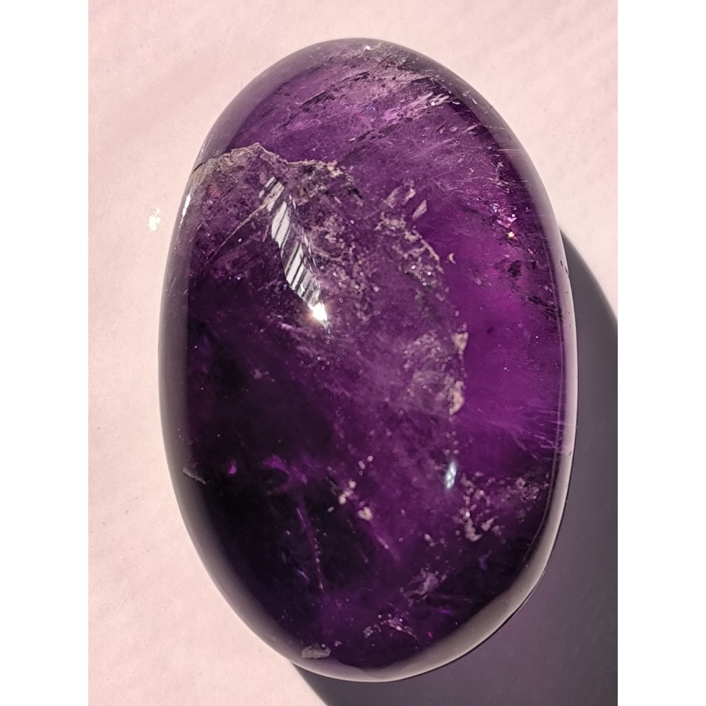 ❄️預購❄️天然深紫骸骨水晶手握 有色帶指紋礦坑 紫晶肥皂 紫水晶手握 紫水晶 隨身掌心石 肥皂 手把玩 紫晶手握 紫骸-細節圖8