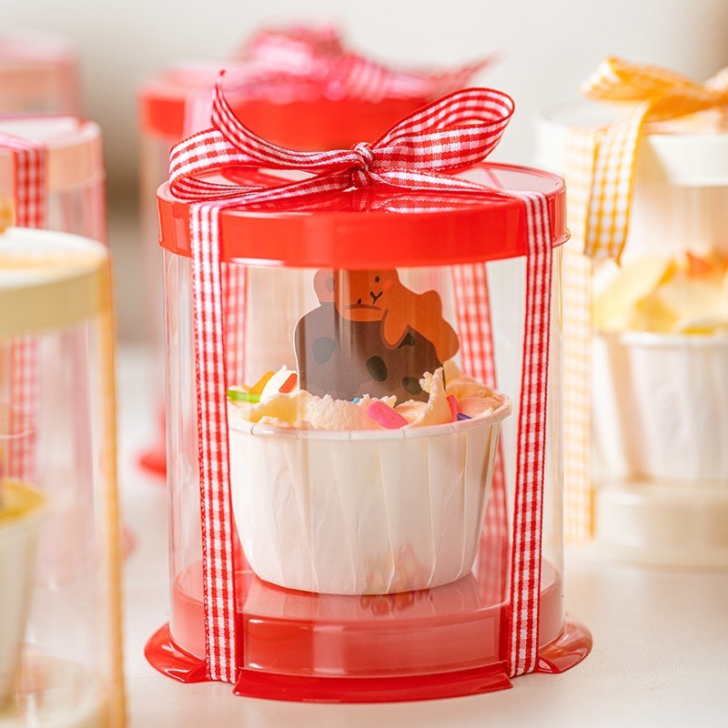 ❄️現貨❄️迷你2吋生日蛋糕包裝盒 2吋紙杯蛋糕包裝盒 杯子蛋糕包裝盒 馬芬盒 透明包裝 透明蛋糕盒 烘焙用具 迷你蛋糕-細節圖3