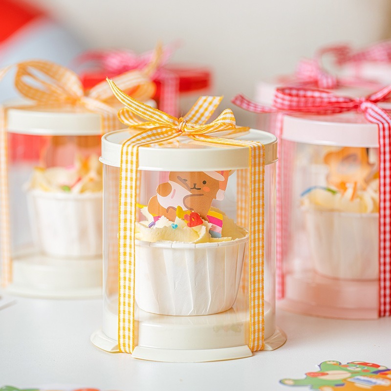 ❄️現貨❄️迷你2吋生日蛋糕包裝盒 2吋紙杯蛋糕包裝盒 杯子蛋糕包裝盒 馬芬盒 透明包裝 透明蛋糕盒 烘焙用具 迷你蛋糕-細節圖4