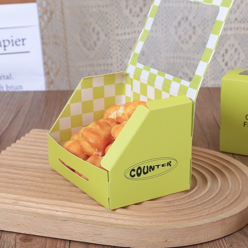 ❄️預購❄️透明掀蓋櫥窗盒 泡芙蛋糕捲包裝盒 毛巾捲包裝紙盒 甜點開窗盒 西點烘焙包裝盒 禮品盒 西點盒 手工餅乾盒 外-細節圖4