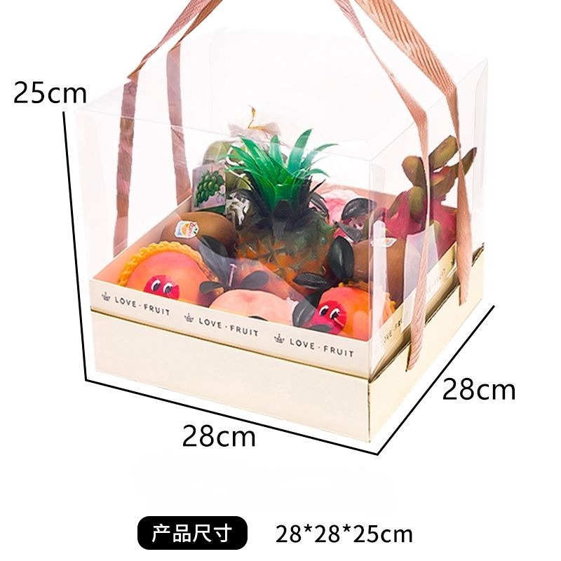 ❄️預購❄️ins風開窗透明禮盒 浪漫丁香紫花透明水果包裝禮盒 禮品盒 禮盒 水果透明禮品盒 甜點開窗盒 西點烘焙包裝盒-規格圖4