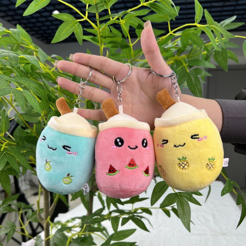 ❄️現貨❄️可愛珍珠奶茶吊飾 珍珠奶茶娃娃 奶茶掛件 吊飾 包包吊飾 奶茶玩偶 鑰匙圈 吊飾 掛件 毛絨娃娃 書包鑰匙圈-細節圖2