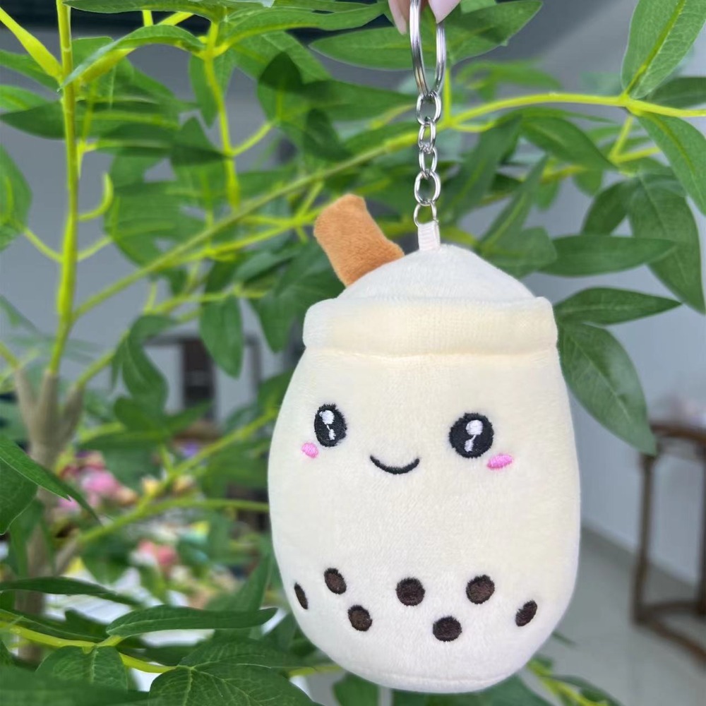❄️現貨❄️可愛珍珠奶茶吊飾 珍珠奶茶娃娃 奶茶掛件 吊飾 包包吊飾 奶茶玩偶 鑰匙圈 吊飾 掛件 毛絨娃娃 書包鑰匙圈-規格圖3