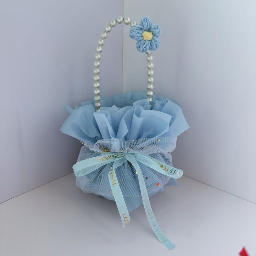 ❄️預購❄️手工製作手提小花籃 成品包裝 diy小花殼 可放鮮花 零食 模擬花 棒棒糖 饅頭 小花籃 花籃 生日 母親節-規格圖4