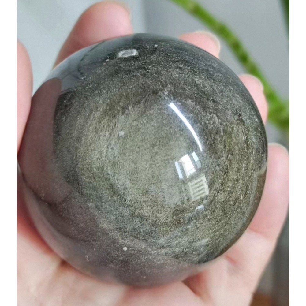 ❄️預購❄️天然雙眼金曜石圓球 金曜石球擺飾 金曜石 水晶金曜石 黑曜石 金曜石 銀曜石 擺飾 水晶球擺飾 辟邪 招財-細節圖4