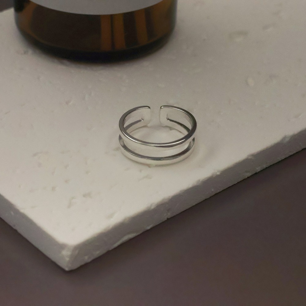 ⚡台灣快速出貨⚡𝐌𝐬. 𝐌𝐢𝐚𝐨 日常雙圈戒指【AD100021】-細節圖3