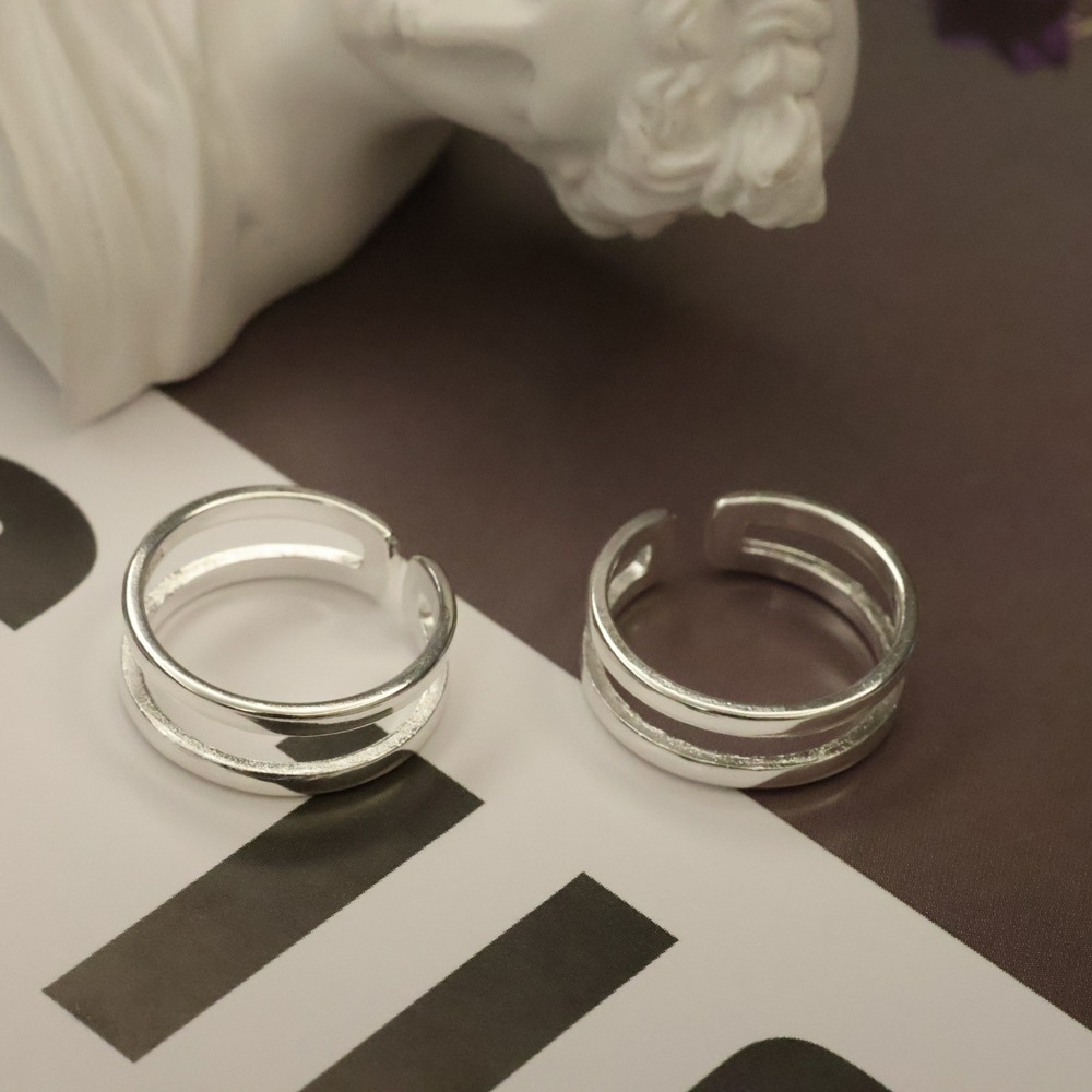 ⚡台灣快速出貨⚡𝐌𝐬. 𝐌𝐢𝐚𝐨 日常雙圈戒指【AD100021】-細節圖4