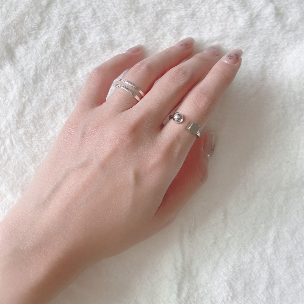 ⚡台灣快速出貨⚡𝐌𝐬. 𝐌𝐢𝐚𝐨 日常雙圈戒指【AD100021】-細節圖5
