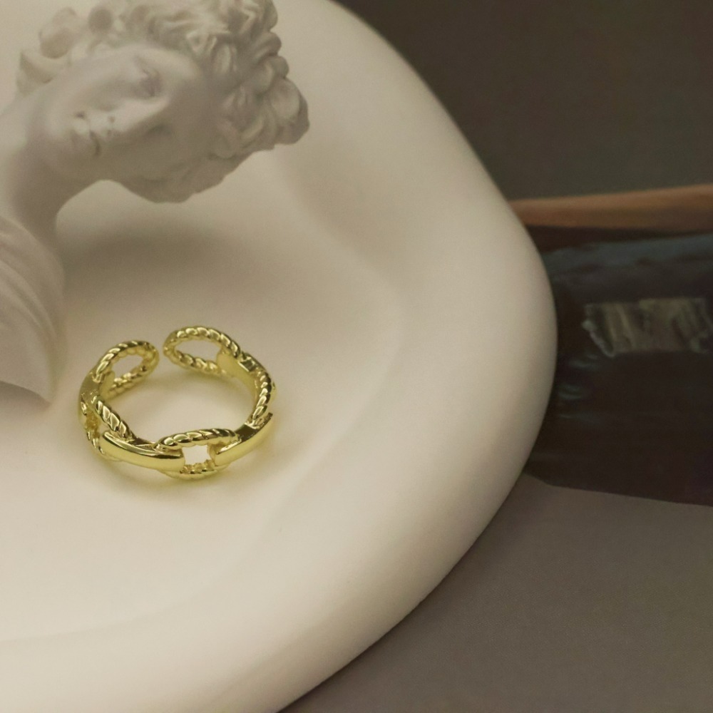 ⚡台灣快速出貨⚡𝐌𝐬. 𝐌𝐢𝐚𝐨 麻花編織戒指【AD100040】-細節圖2