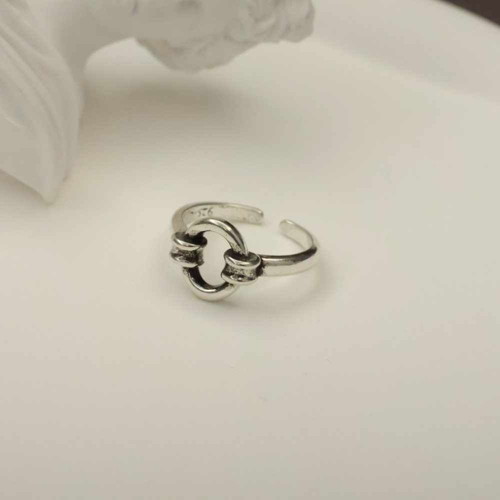 ⚡台灣快速出貨⚡𝐌𝐬. 𝐌𝐢𝐚𝐨 仿舊橢圓戒指【AD100051】-細節圖2