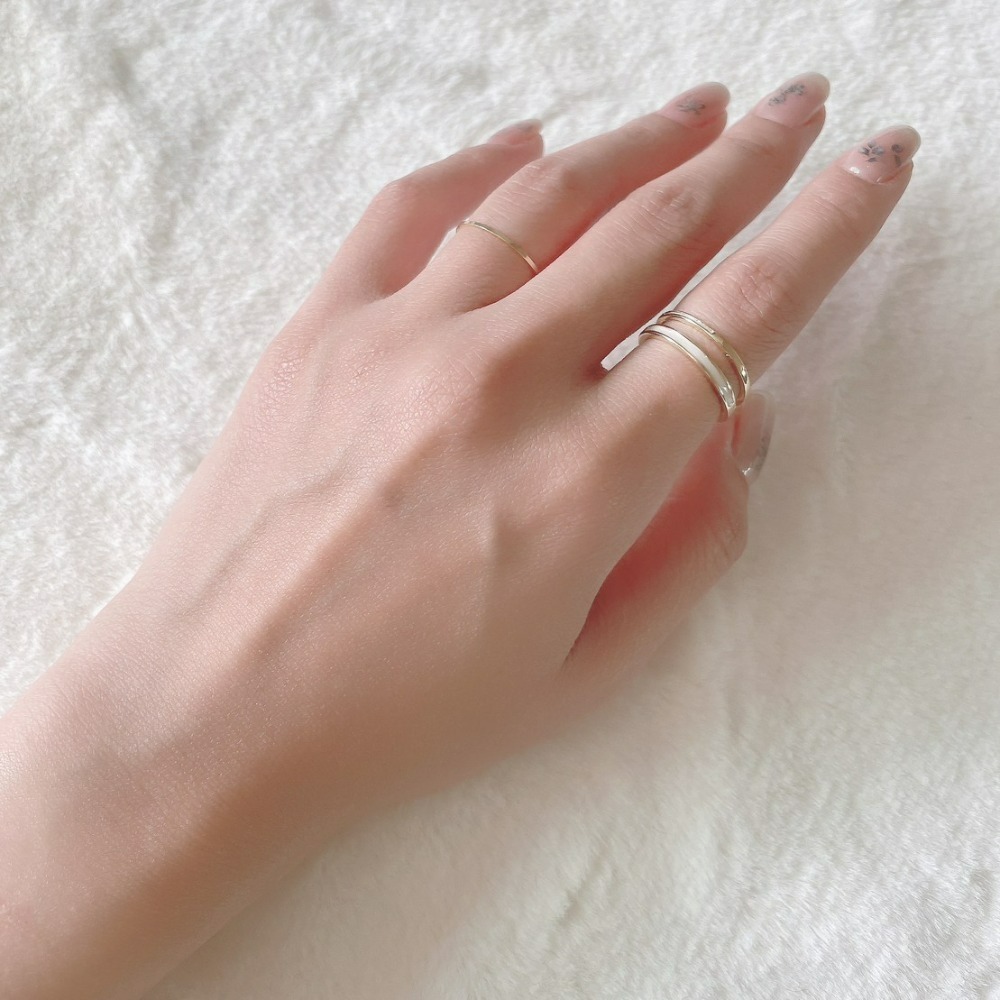 ⚡台灣快速出貨⚡𝐌𝐬. 𝐌𝐢𝐚𝐨 復古雙圈界指兩件組【AL100132】-細節圖3