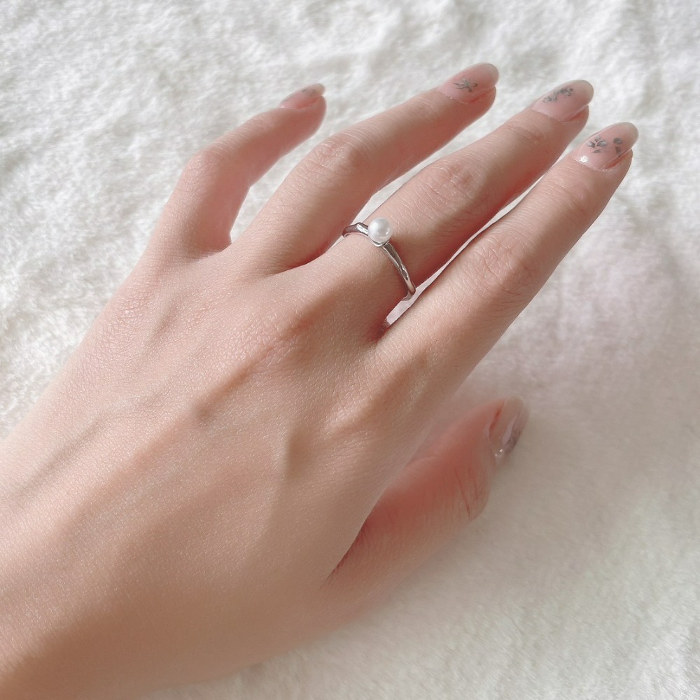 ⚡台灣快速出貨⚡𝐌𝐬. 𝐌𝐢𝐚𝐨 淡雅珍珠戒指【AL100141】-細節圖5