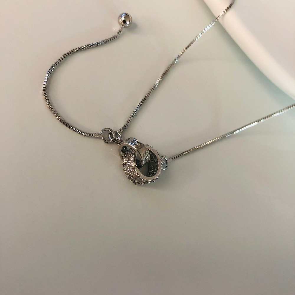 ⚡台灣快速出貨⚡𝐌𝐬. 𝐌𝐢𝐚𝐨 滿圈鑲鑽項鍊【AD300550】-細節圖3