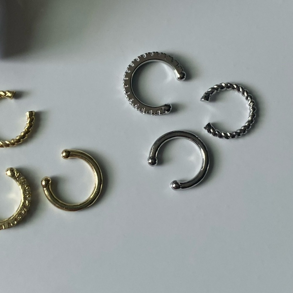 ⚡台灣快速出貨⚡𝐌𝐬. 𝐌𝐢𝐚𝐨 百搭鑲鑽耳夾三件組【AD200201】-細節圖4