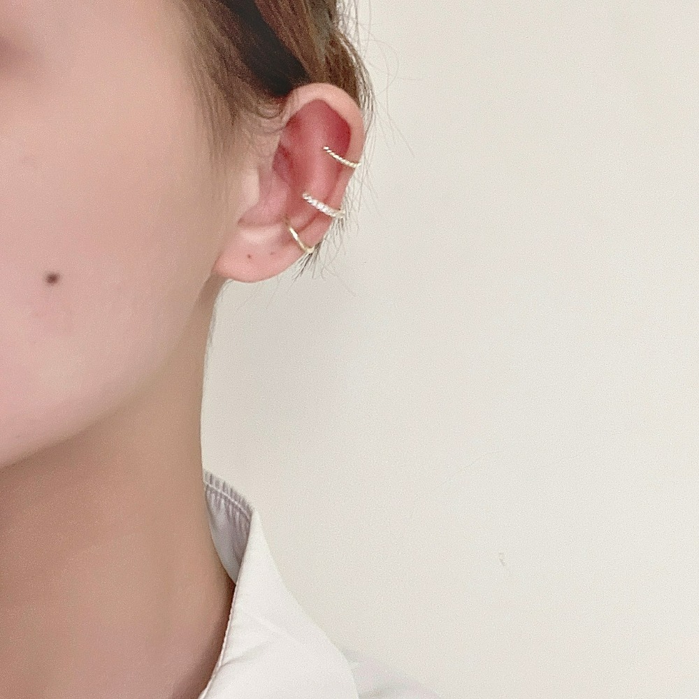 ⚡台灣快速出貨⚡𝐌𝐬. 𝐌𝐢𝐚𝐨 百搭鑲鑽耳夾三件組【AD200201】-細節圖5