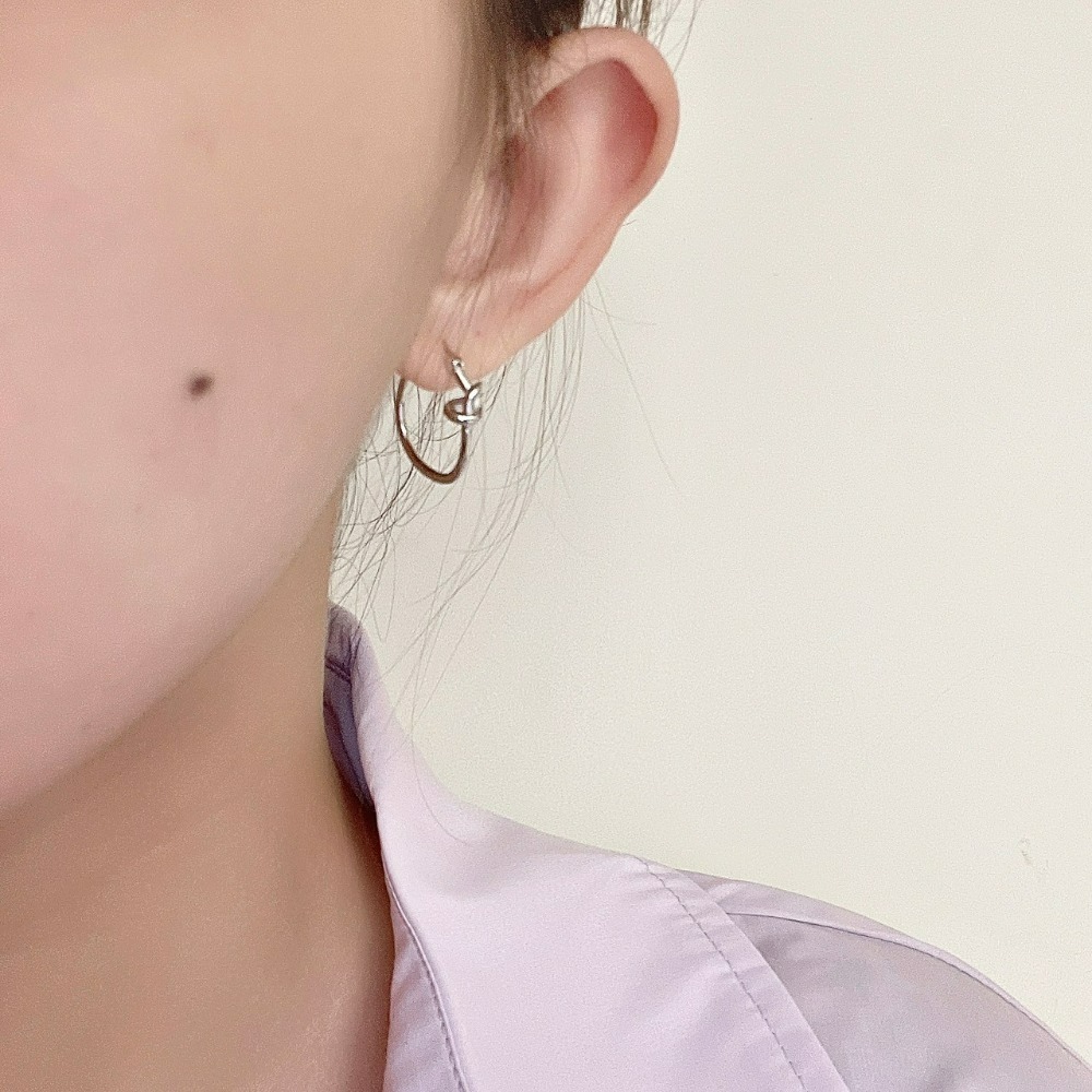 ⚡台灣快速出貨⚡𝐌𝐬. 𝐌𝐢𝐚𝐨 日常個性打結耳環【AD200261】-細節圖4