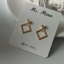 ⚡台灣快速出貨⚡𝐌𝐬. 𝐌𝐢𝐚𝐨 日常幾何方形多種戴法耳環【AI200510】-規格圖5