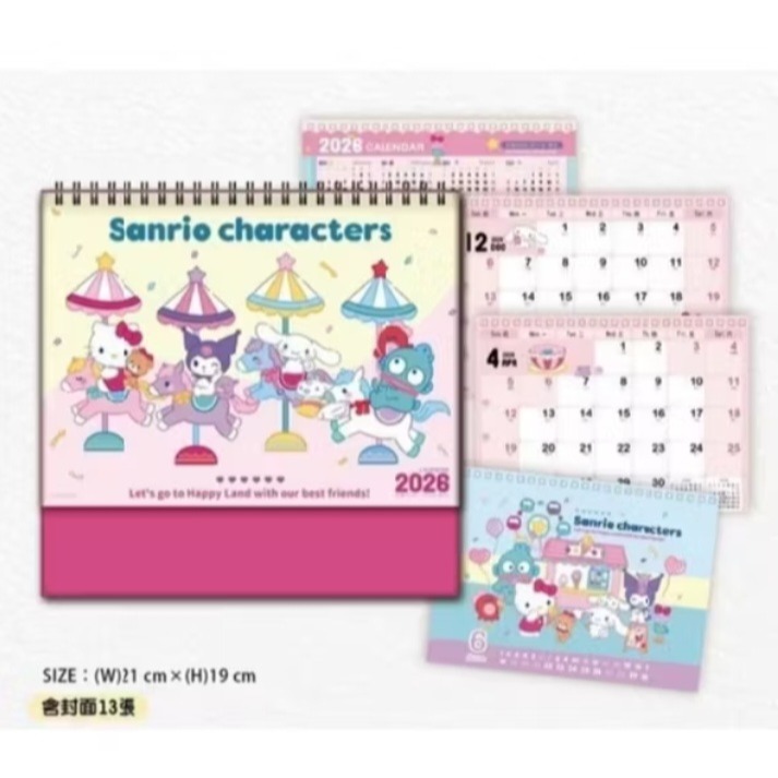 全新快速出貨 2026 三麗鷗三角桌曆-細節圖2