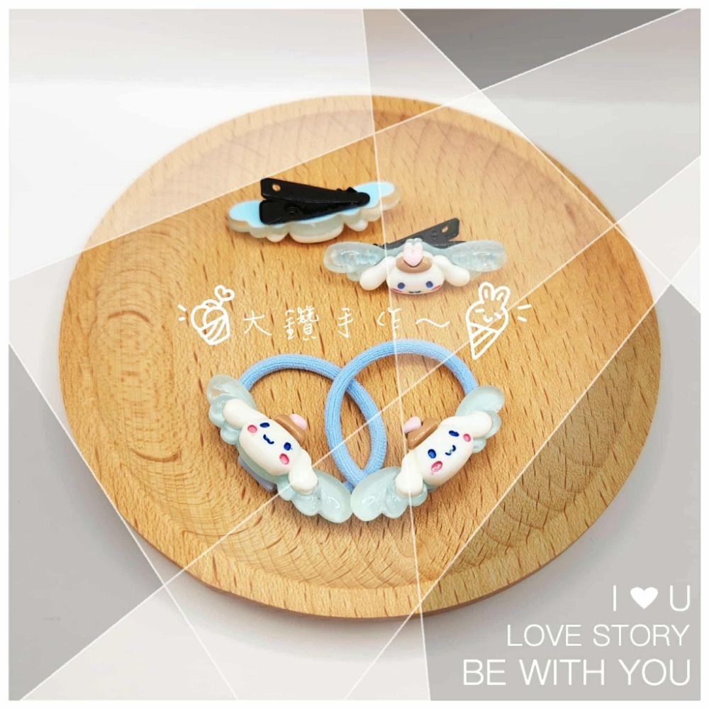 💎大鑽💎卡通翅膀髮飾系列 三麗鷗造型髮飾 美樂蒂大耳狗酷洛米布丁狗KT貓髮夾髮圈 兒童髮飾 少女髮飾 大鑽手作～SA-規格圖2