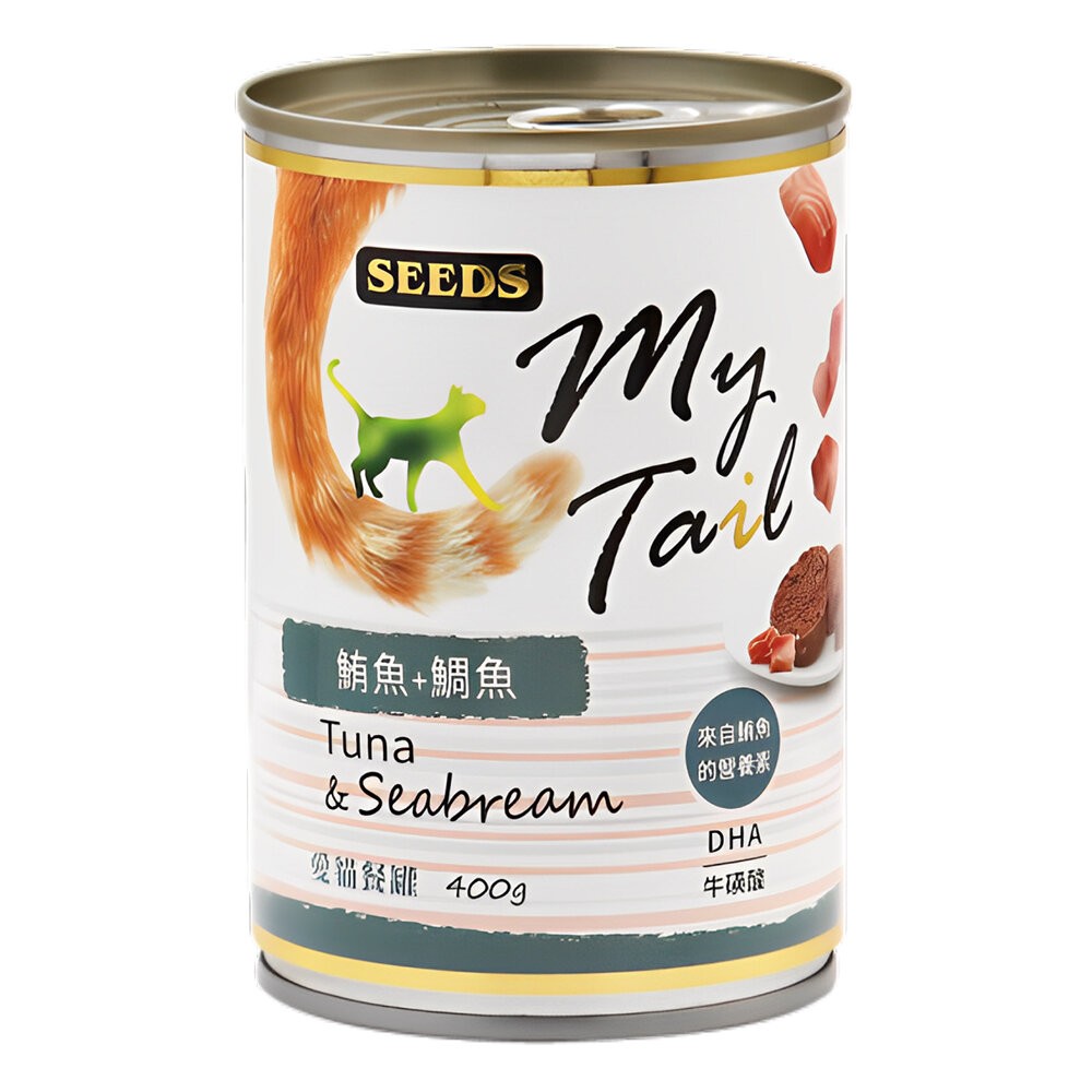 【旺生活】SEEDS惜時 My Tail 愛貓餐罐400g 大份量貓罐 貓咪罐頭 紅肉鮪魚貓罐-規格圖11