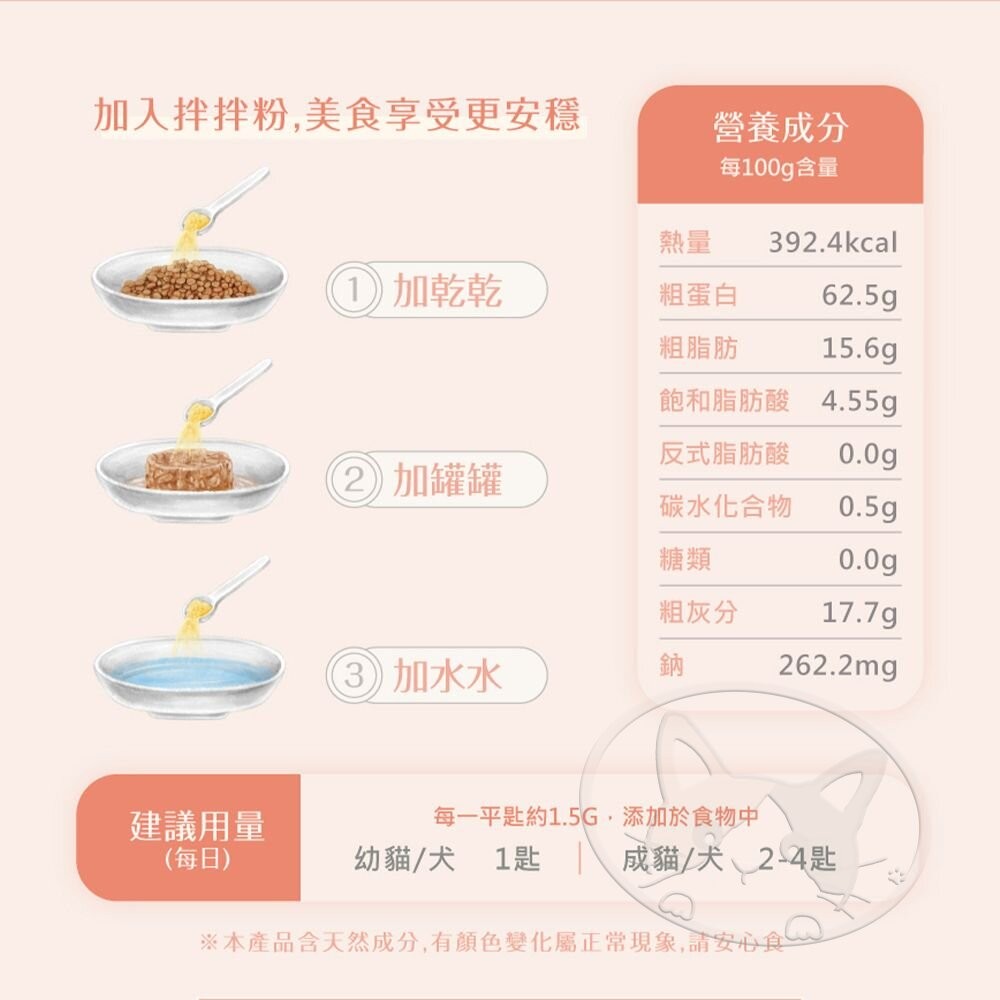 【旺生活】Eat s吃 易特廚 營養拌拌粉 排毛粉 凍乾粉 鮮食調味粉 貓凍乾 寵物營養粉 犬貓通用-細節圖7