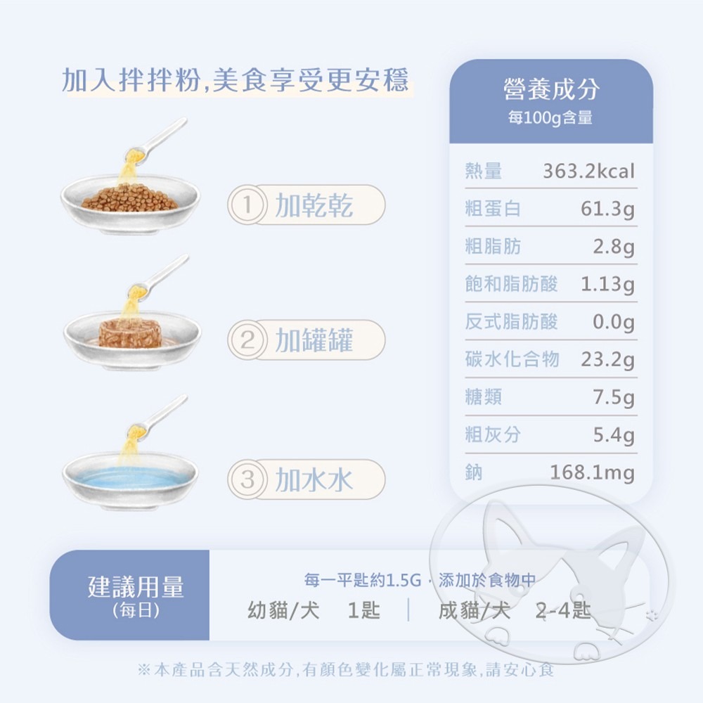 【WangLife】Eats吃 易特廚 營養拌拌粉  排毛粉 凍乾粉 鮮食調味粉 貓凍乾 寵物營養粉 犬貓通用-細節圖7