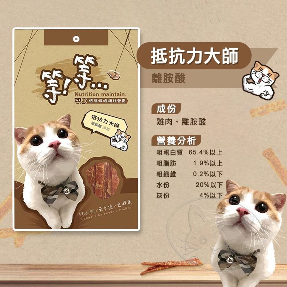【旺生活】Wait 等等丨手撕貓零食系列丨貓咪零食丨50g 寵物肉條 貓肉條 貓零食-細節圖9