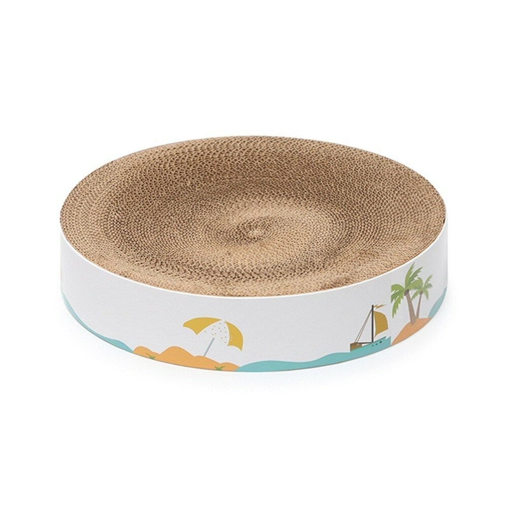 【旺生活】貓咪專屬磨爪樂趣！超大圓盤型貓抓窩 貓咪最愛的遊戲玩具 貓咪專用圓盤型貓抓板 愛上磨爪-規格圖9