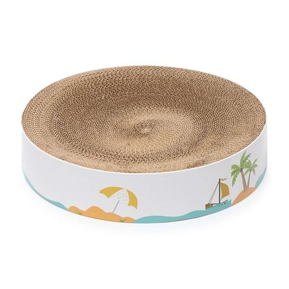 【旺生活】貓咪專屬磨爪樂趣！超大圓盤型貓抓窩 貓咪最愛的遊戲玩具 貓咪專用圓盤型貓抓板 愛上磨爪-規格圖9