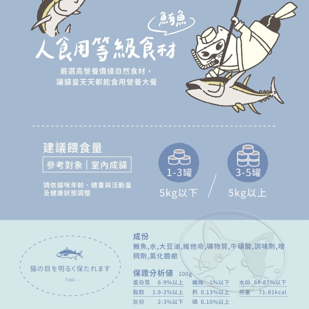 【旺生活】喵食堂 和風營養主食罐 55G 寵物罐頭 貓咪罐頭 貓主食罐 貓罐 貓餐罐 雞肉罐頭-細節圖5