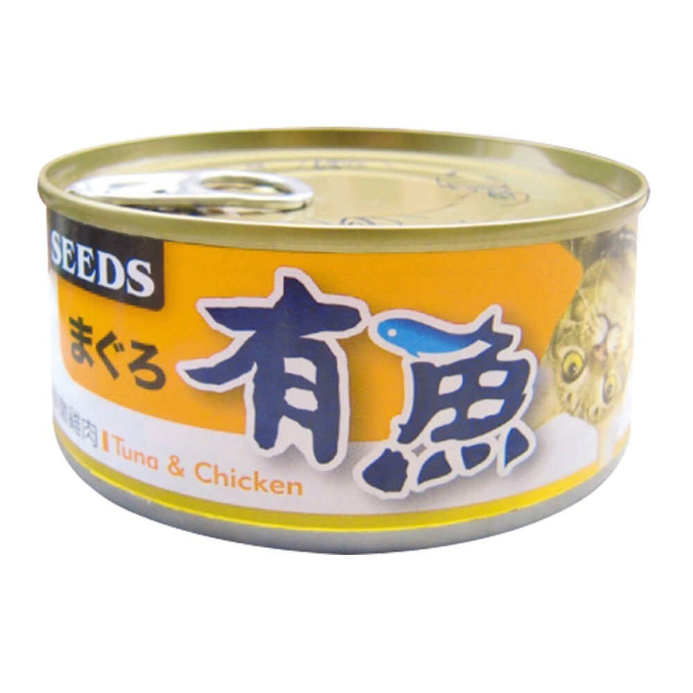 【旺生活】SEEDS惜時 有魚貓餐罐 鮪魚罐 雞肉罐 貓咪罐頭 170g 貓咪罐 貓餐盒-規格圖10