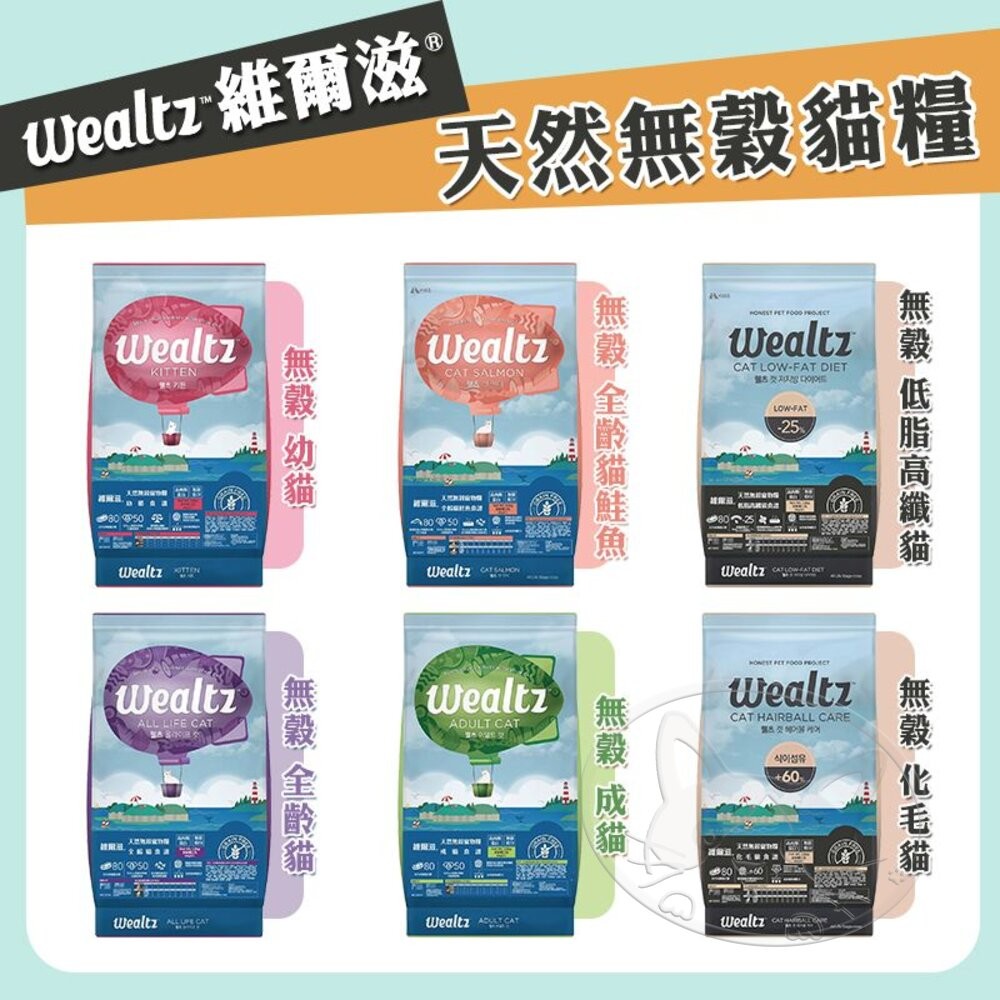 【旺生活】Wealtz 維爾滋 天然無穀 全系列 貓糧 300g/1.2KG/2.1KG/6KG-細節圖5