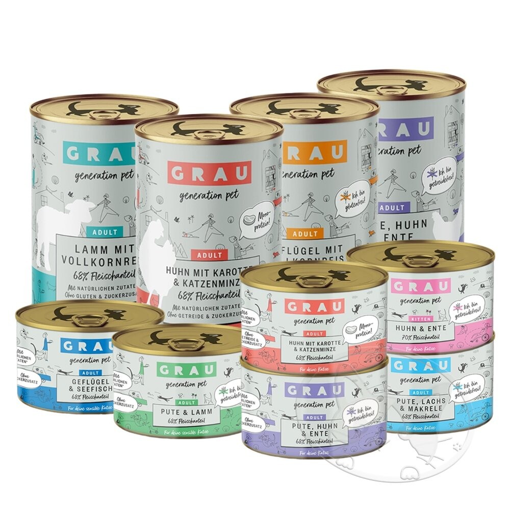 【旺生活】GRAU灰樂-經典主食貓罐 200G/400G 寵物罐頭 貓主食罐 經典主食 貓罐 德罐-細節圖2