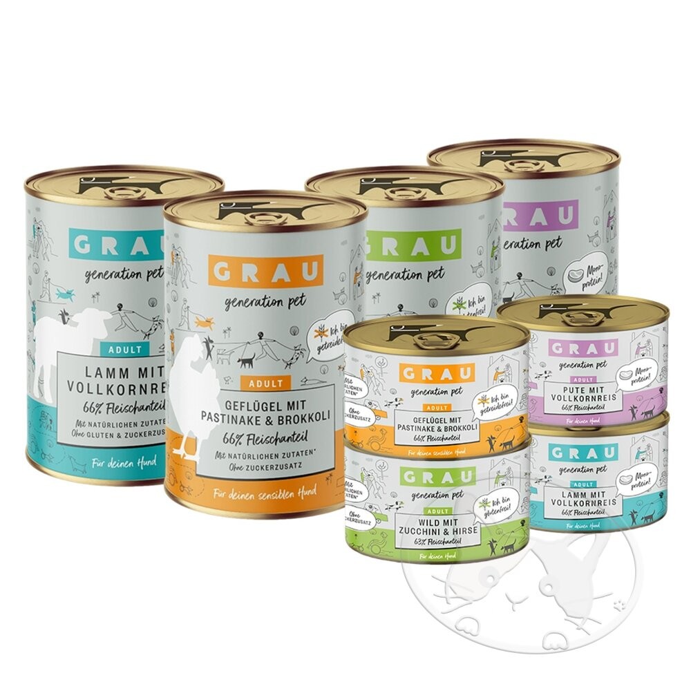 【旺生活】GRAU灰樂 經典主食犬罐 寵物罐頭 狗狗罐頭 主食罐 200G/400G 狗主食罐 德罐-細節圖2