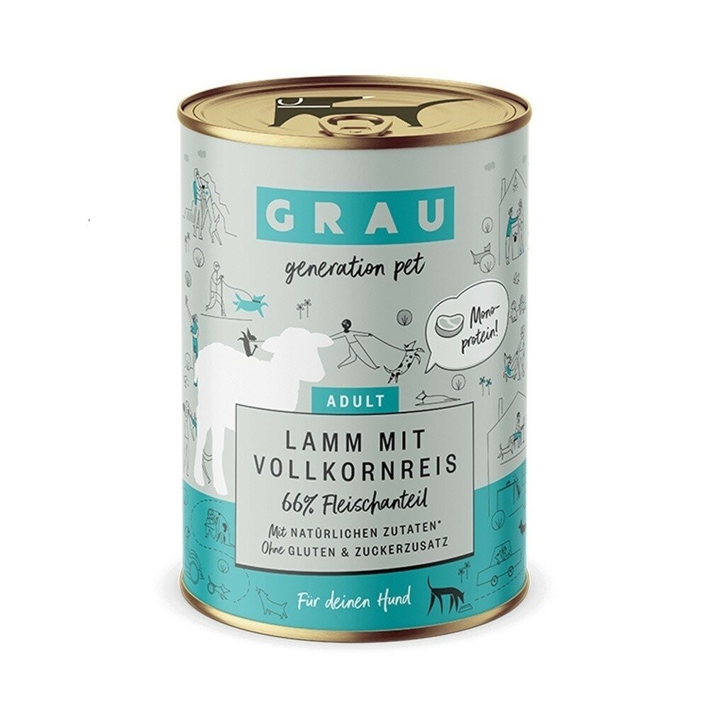 【旺生活】GRAU灰樂 經典主食犬罐 寵物罐頭 狗狗罐頭 主食罐 200G/400G 狗主食罐 德罐-規格圖9