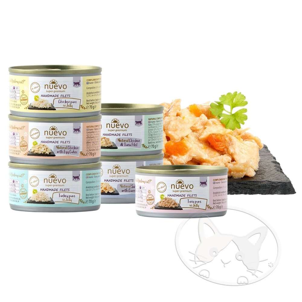 【旺生活】NUEVO新歡-精選菲力主食貓罐系列 貓罐70G 貓主食罐 餐罐 德國進口 菲力主食-細節圖2