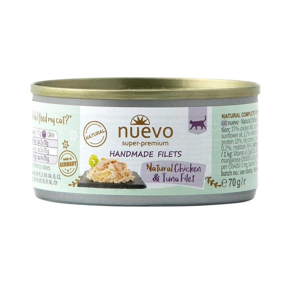 【旺生活】NUEVO新歡-精選菲力主食貓罐系列 貓罐70G 貓主食罐 餐罐 德國進口 菲力主食-規格圖10