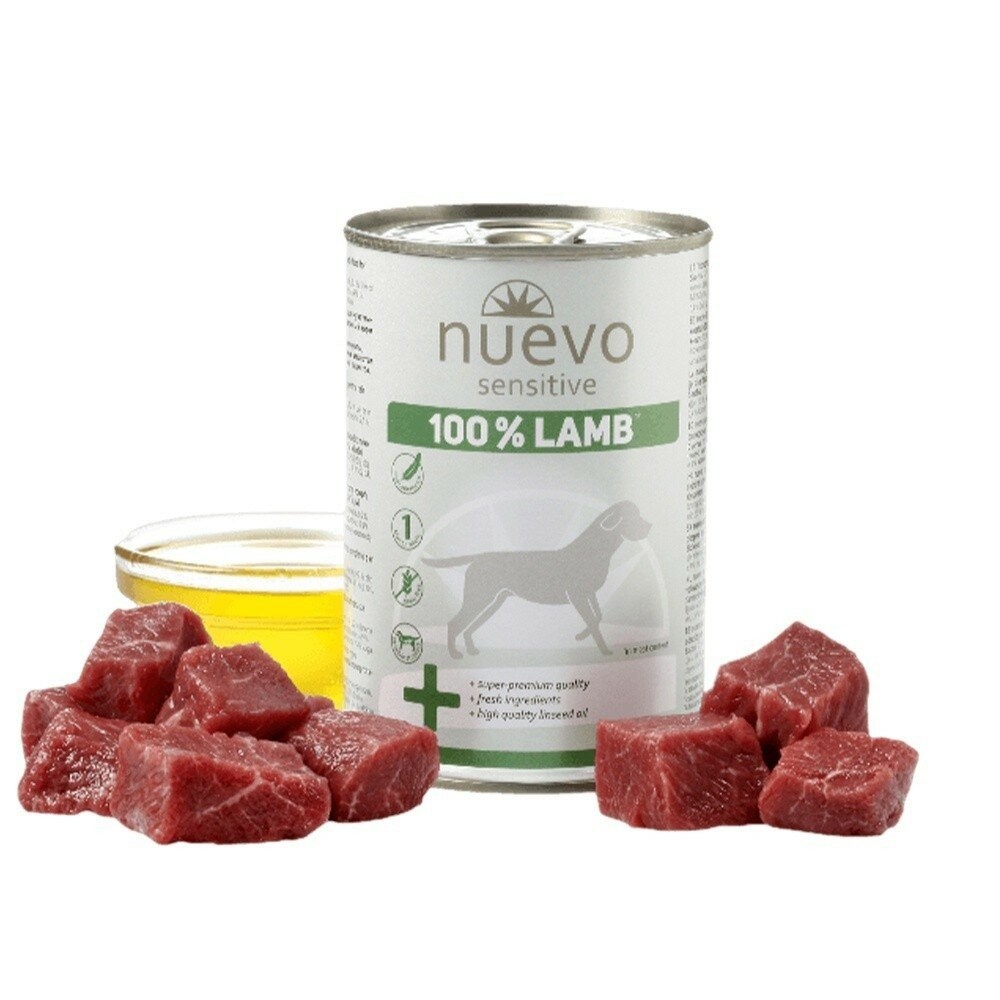 【旺生活】NUEVO新歡-純享低敏犬罐系列 犬罐 狗主食罐 低敏罐頭 375G/400G 德國製造-規格圖7